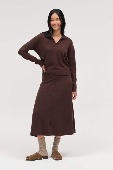 Wool-Cashmere Collared Sweater