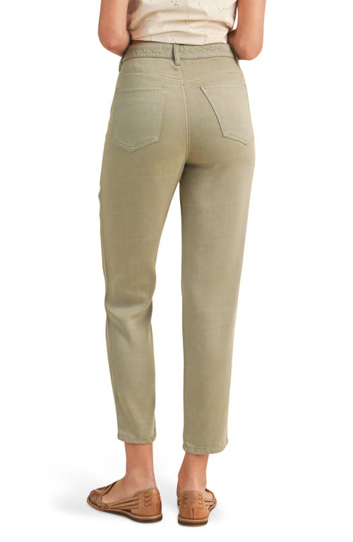 Wishlist Tencel™ Lyocell Crop Straight Leg Pants In Green