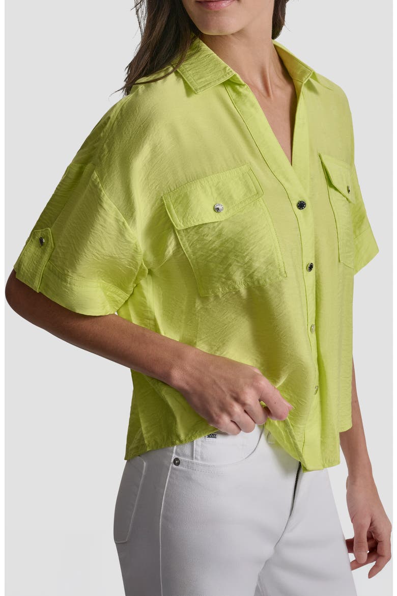Short Sleeve Roll Tab Shirt, Alternate, color, LIMEADE