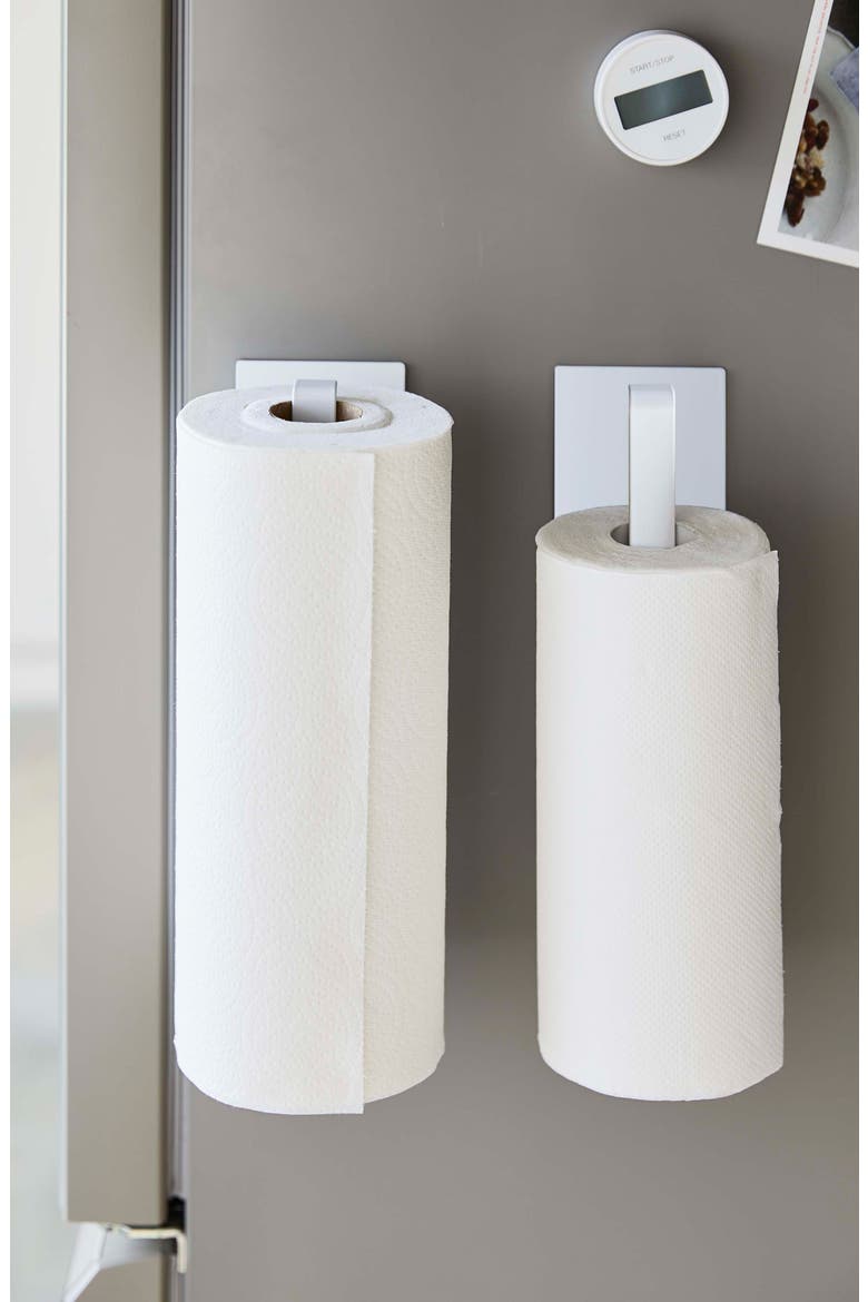 Magnetic Paper Towel Holder, Alternate, color, WHITE
