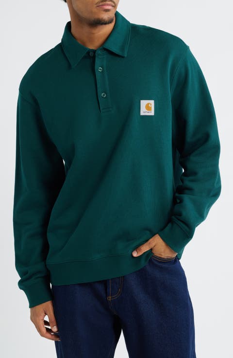 French Terry Polo Sweatshirt
