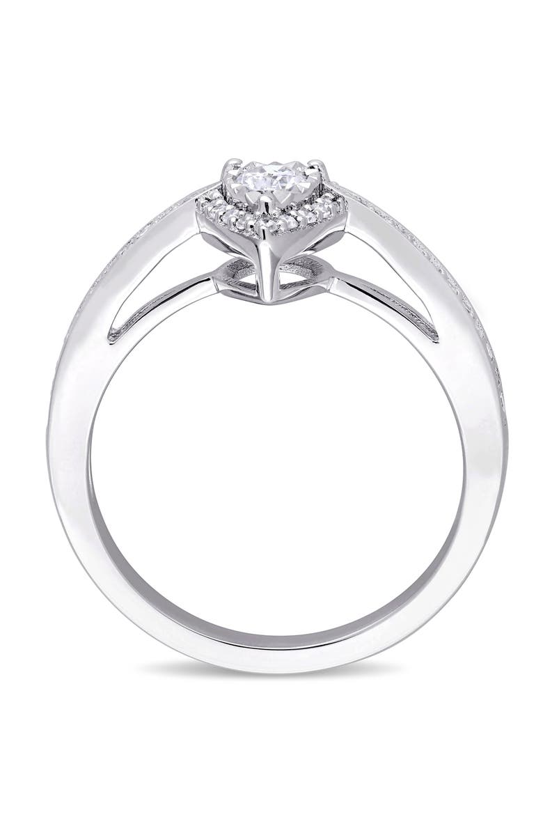 DELMAR Diamond Teardrop Engagement Ring - 0.33ctw, Alternate, color, Silver