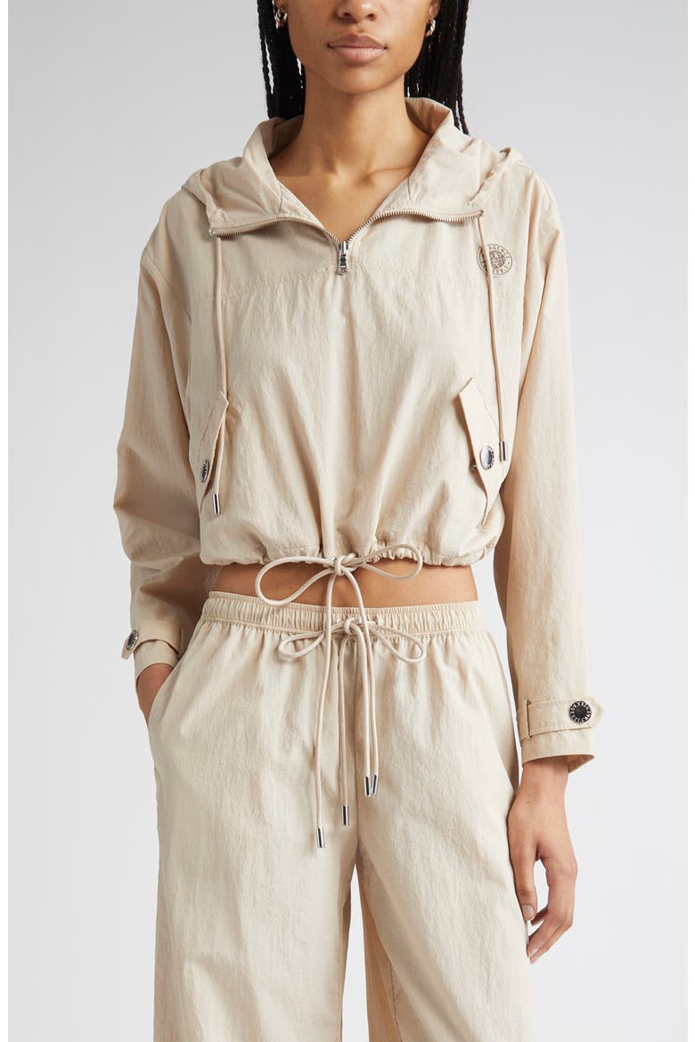 Bronwyn Water Repellent Crop Anorak, Main, color, CEMENT