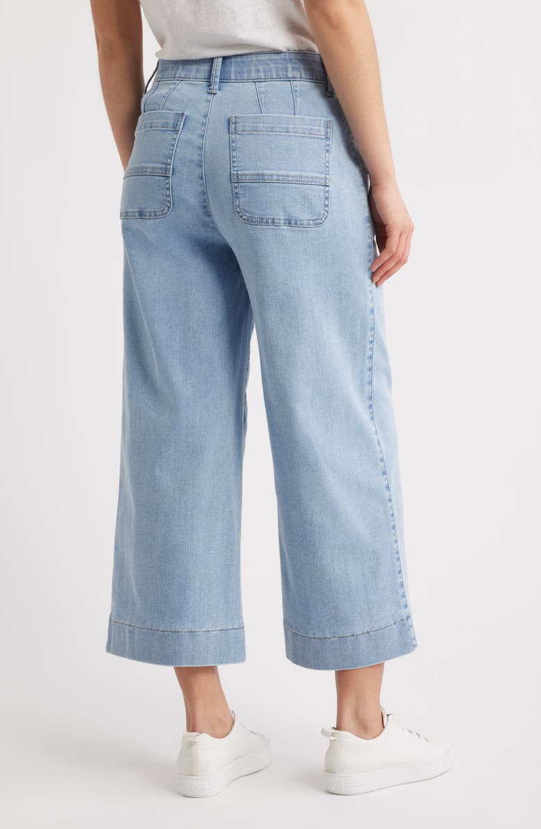 Wit & Wisdom Whitney Skyrise Crop Wide Leg Jeans, Alternate, color, Light Blue