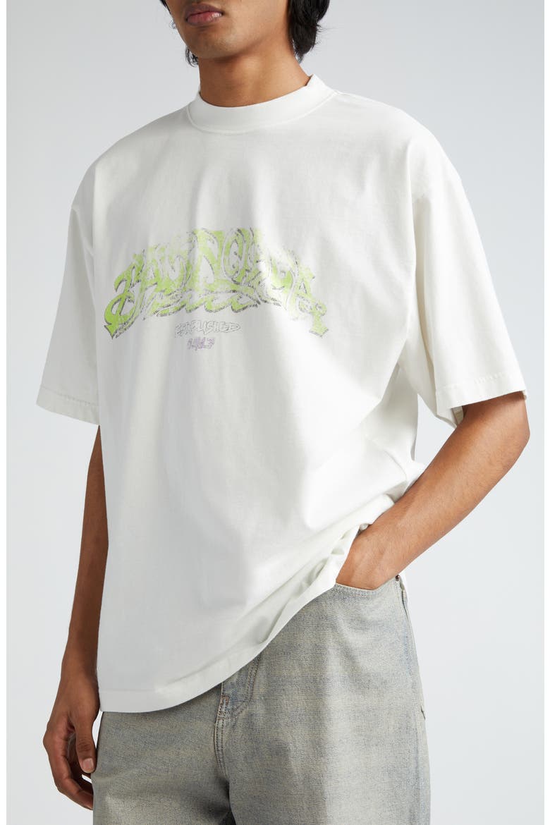Lunar New Year Dragon Cotton Graphic T-Shirt, Alternate, color, WHITE/ GREEN