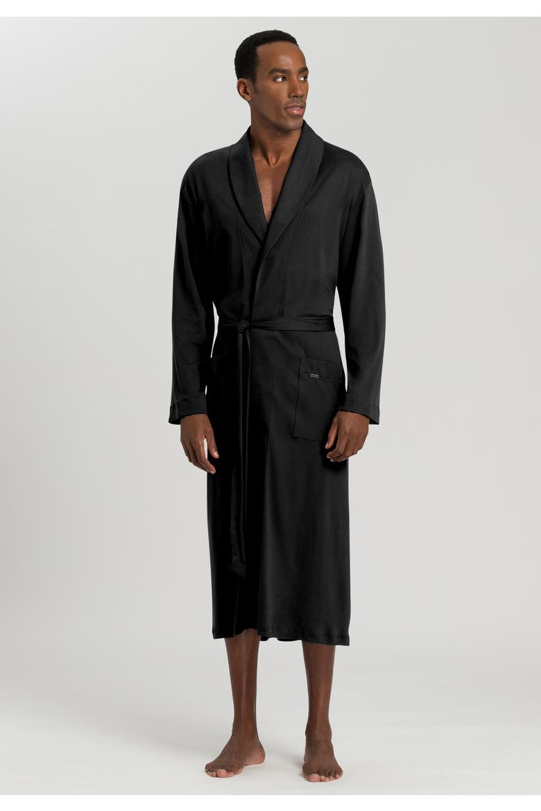 Night and Day Cotton Shawl Collar Robe, Alternate, color, Black