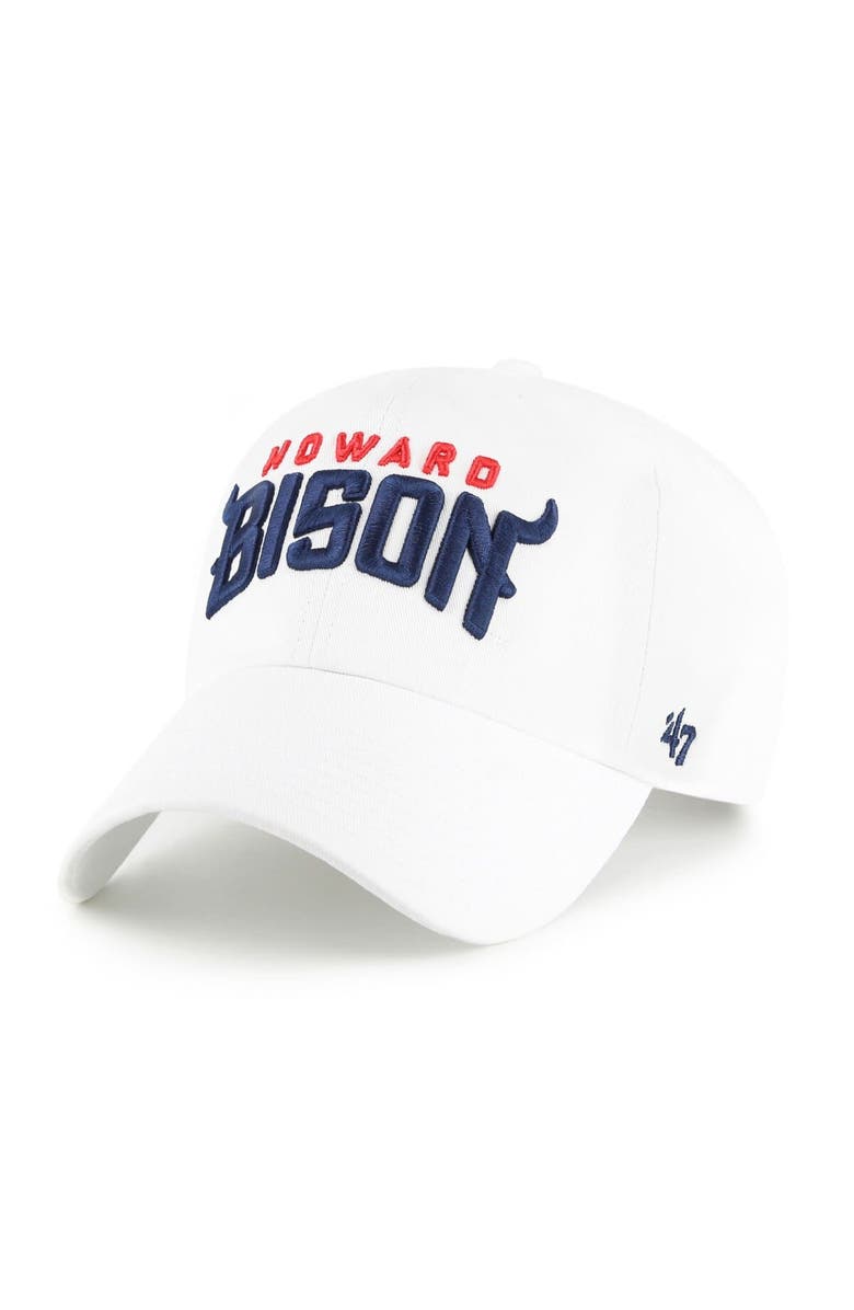 '47 Men's '47 White Howard Bison Clean Up Adjustable Hat, Main, color, White