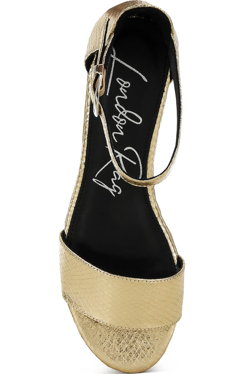 LONDON RAG Utah Platform Wedge Espadrille Sandal, Alternate, color, Gold