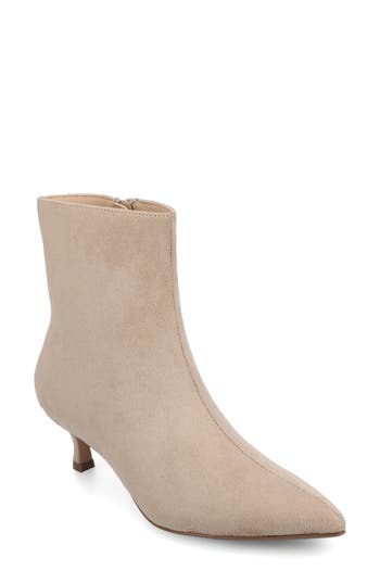 Journee Collection Arely Bootie in Taupe Suede at Nordstrom Rack, Size 12
