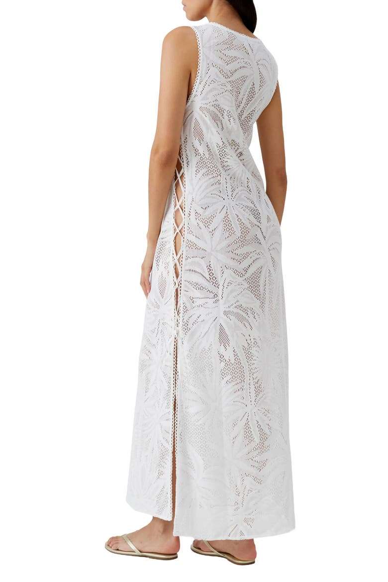 Jada Open Stitch Cover-Up Dress, Alternate, color, WHITE