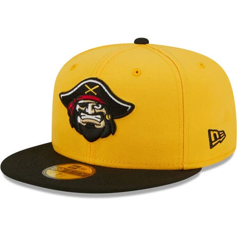 Men's New Era Yellow Bradenton Marauders Authentic Collection 59FIFTY Fitted Hat