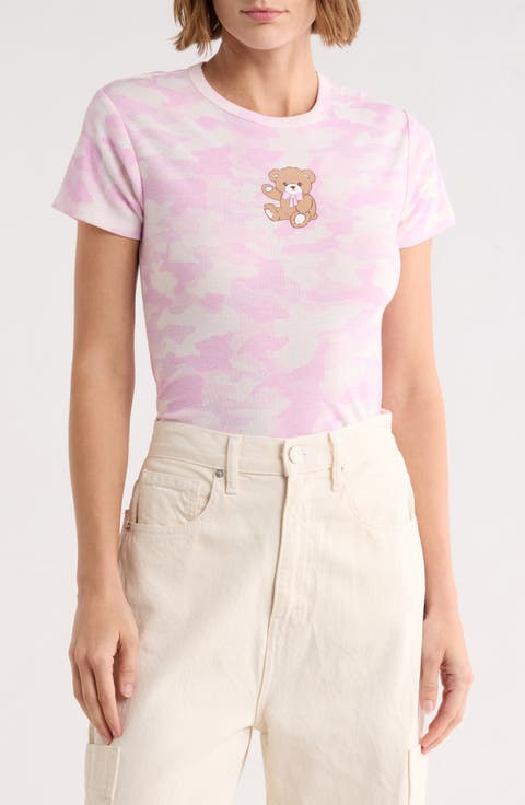 Camo Teddy Graphic Tee
