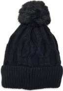 Nanette Lepore Faux Pearl Embellished Pom Beanie