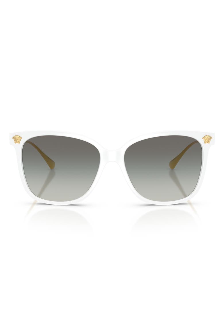 57mm Square Sunglasses, Main, color, WHITE / GREY GRADIENT