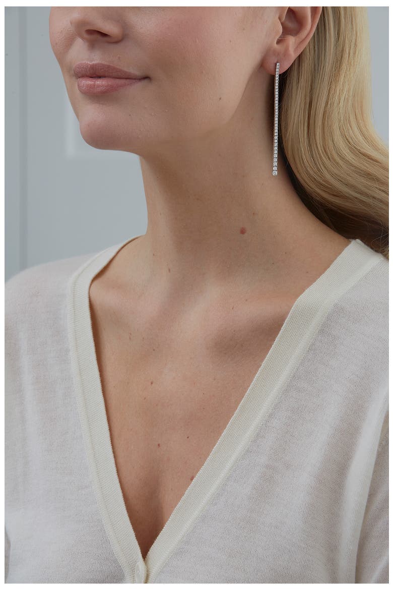Isadora Eternity Diamond Drop Earrings, Alternate, color, ROSE GOLD