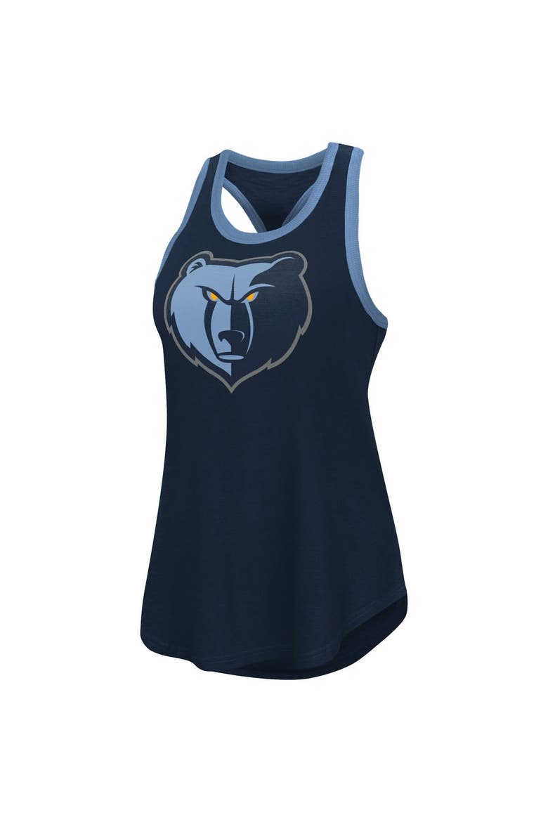 Women's G-III 4Her by Carl Banks Navy Memphis Grizzlies Showdown Scoop-Neck Racerback Tank Top, Alternate, color, Navy