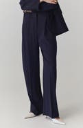 MANGO Pleated Straight Leg Pants