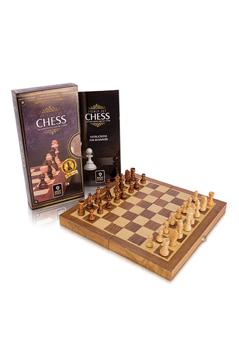 French Cut Chess Set, Main, color, Brown