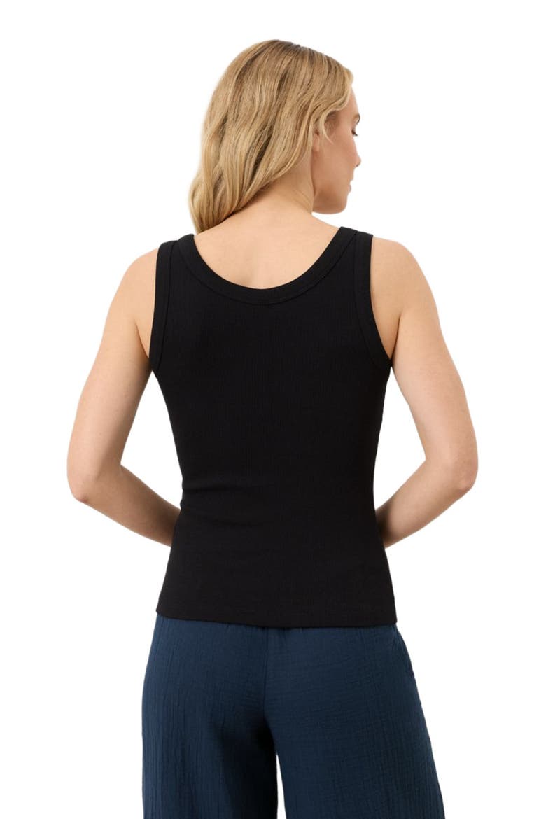 Perfect Rib Scoop Neck Tank Made With Organic Cotton, Alternate, color, Black