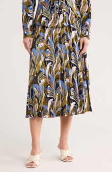 Adrianna Papell Printed Midi Skirt