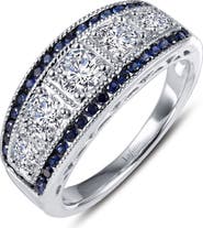 Lafonn Simulated Diamond & Simulated Sapphire Band Ring