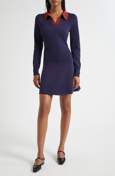 Gene Long Sleeve Polo Sweater Dress