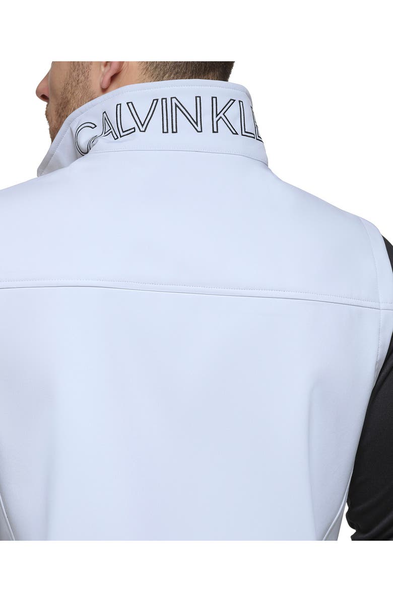 Calvin Klein Softshell Fleece Vest, Alternate, color, White