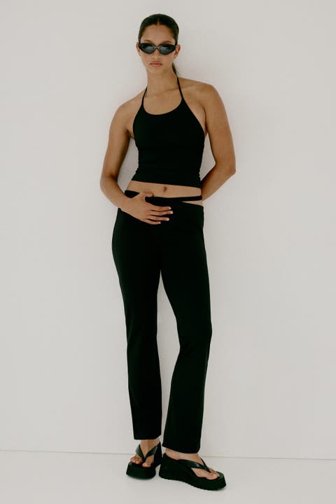 Strap-detail Jersey Pants