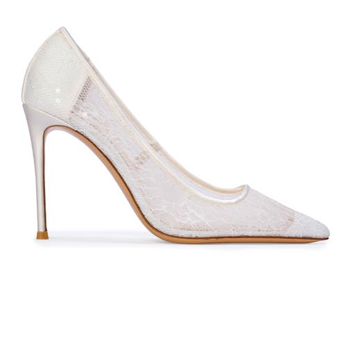Black Suede Studio Marina 100 Pump In White
