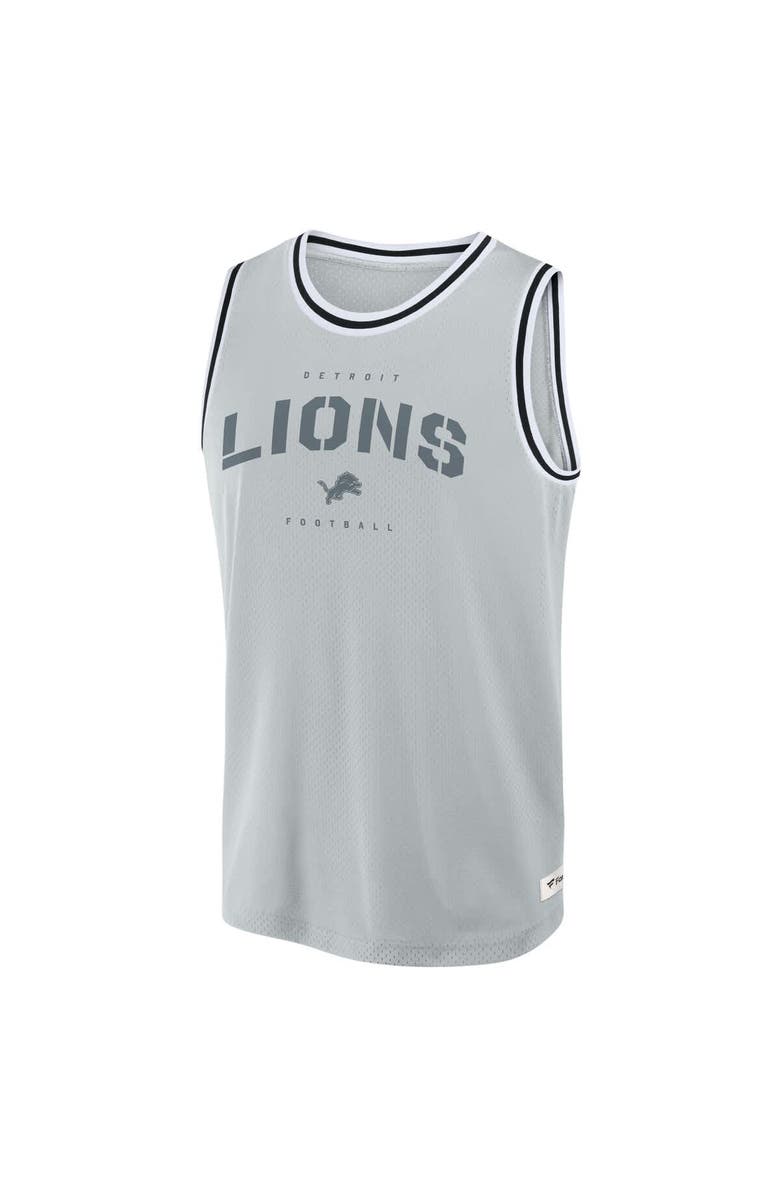 FANATICS Men's Fanatics Silver Detroit Lions Elements Future Ground Jersey Tank Top, Alternate, color, Silver