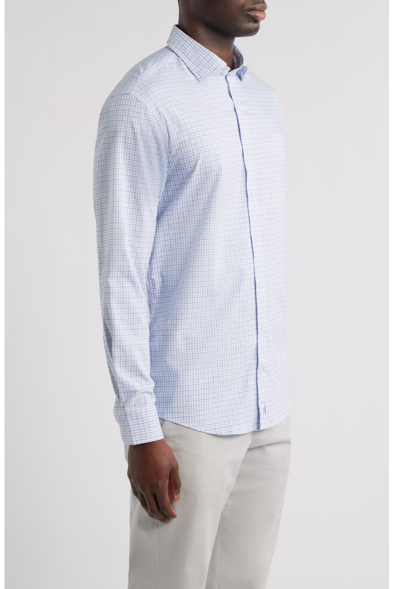 Briney Tattersall Check Everyday Performance Button-Up Shirt, Alternate, color, THISTLE
