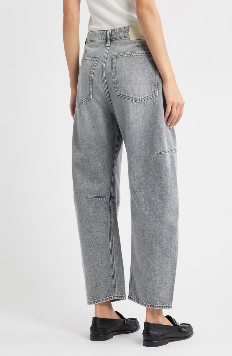 rag & bone Charlie Super High Waist Ankle Barrel Jeans, Alternate, color, Washed Grey