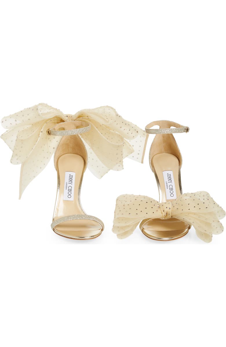Jimmy Choo Aveline Bow Ankle Strap Sandal, Alternate, color,