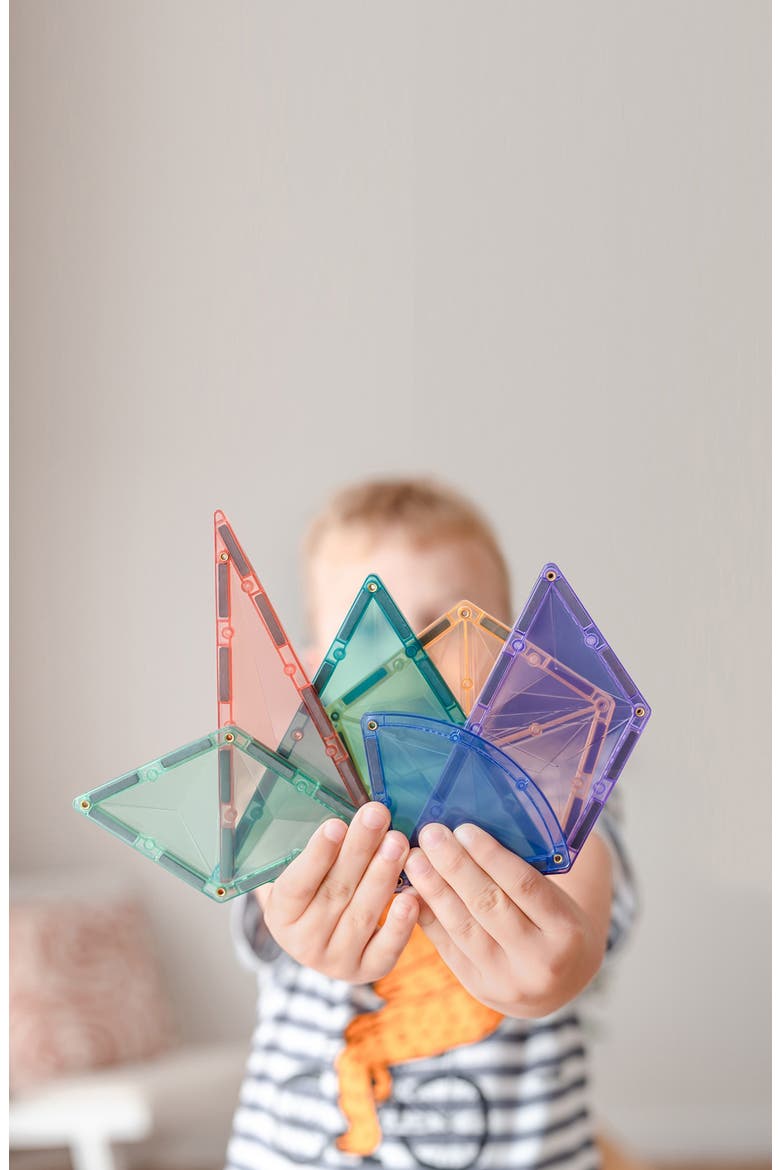 Kids' Pastel Magnetic Tiles 48-Piece Shape Expansion Pack, Alternate, color, PASTEL