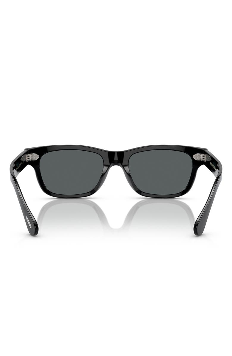 Oliver Peoples Rosson Sun 53mm Gradient Polarized Square Sunglasses, Alternate, color, Black Polarized
