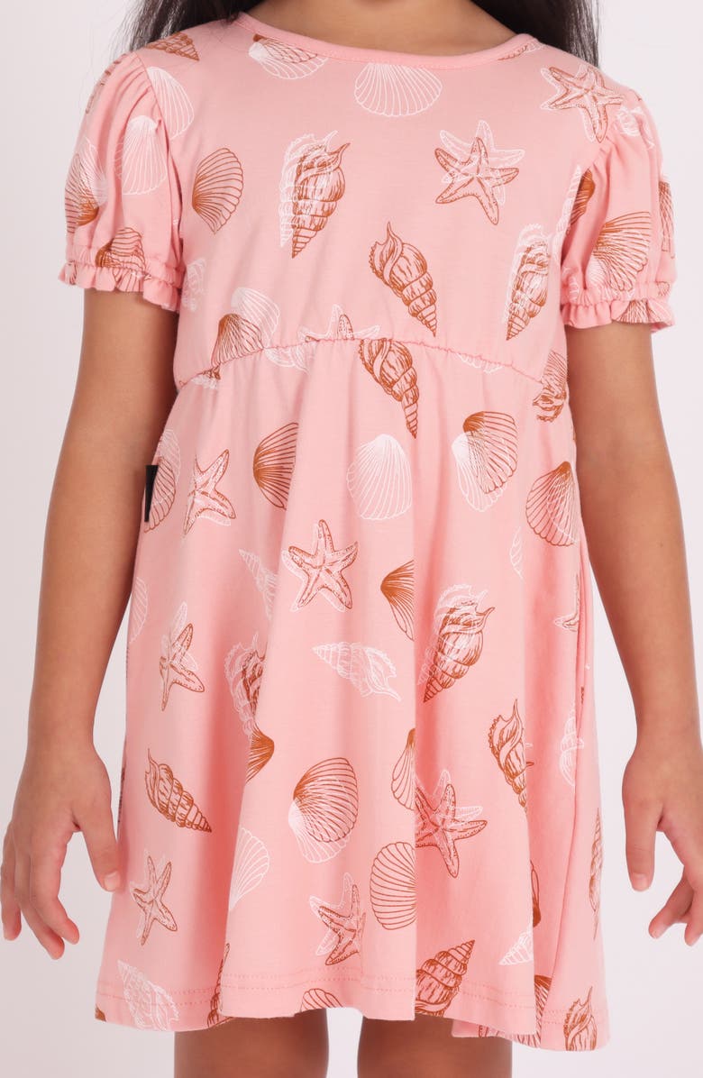 dot australia Kids' Seashells Puff Sleeve Dress, Alternate, color, 