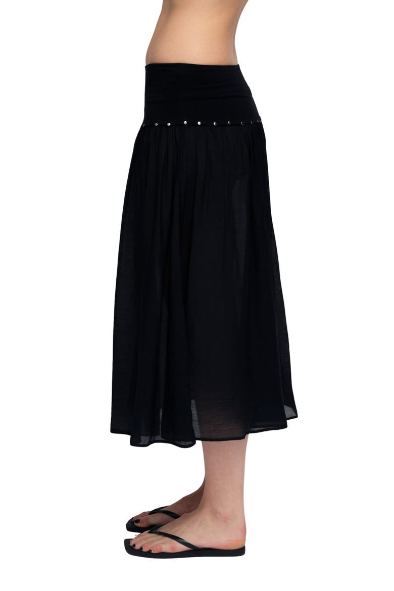 Yuna Midi Skirt, Alternate, color, BLACK