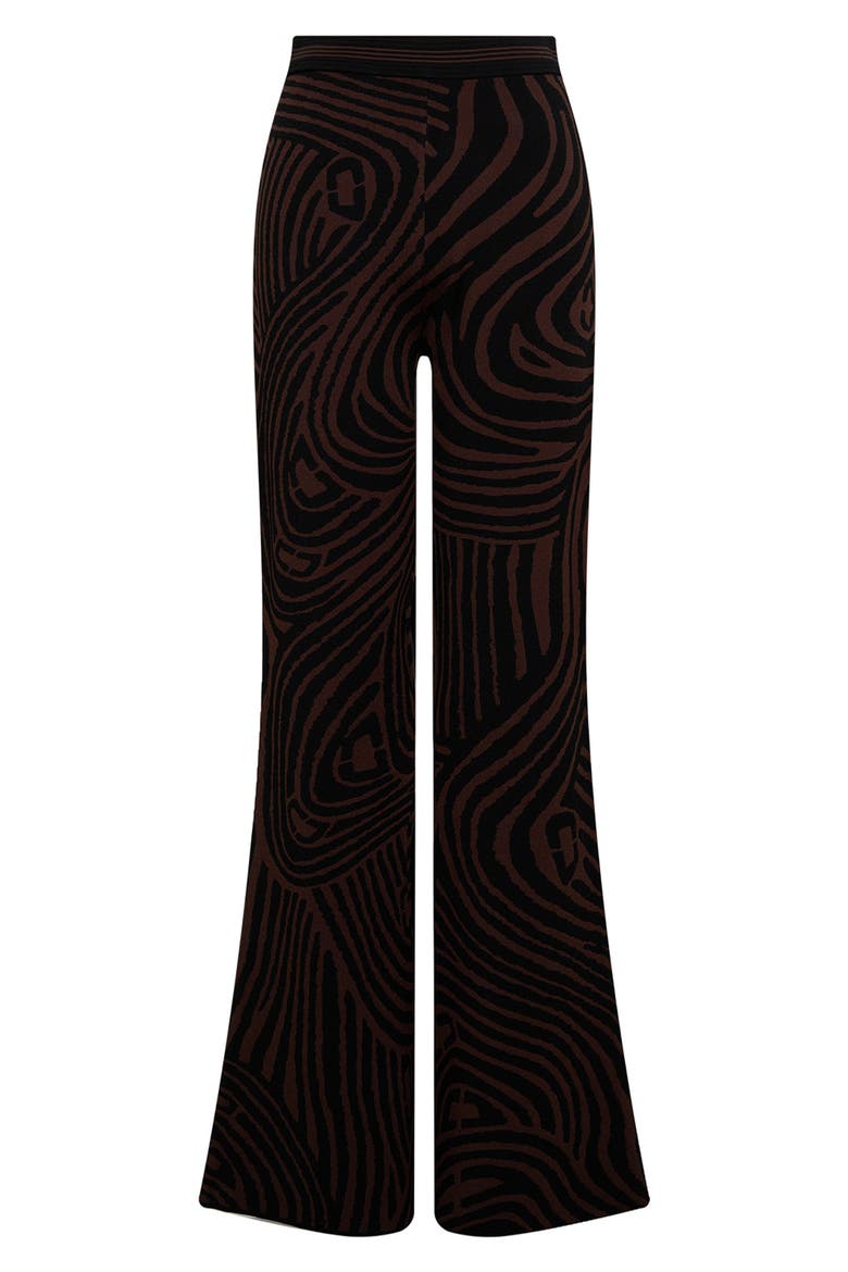 Wynn Stripe Flare Pants, Alternate, color, FLOATING CURVE BLACK