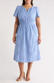 Anne Klein Embroidered Eyelet Lace Dress