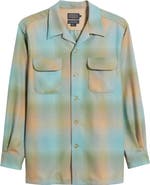 Pendleton Board Plaid Lined Wool Button-Up Shirt