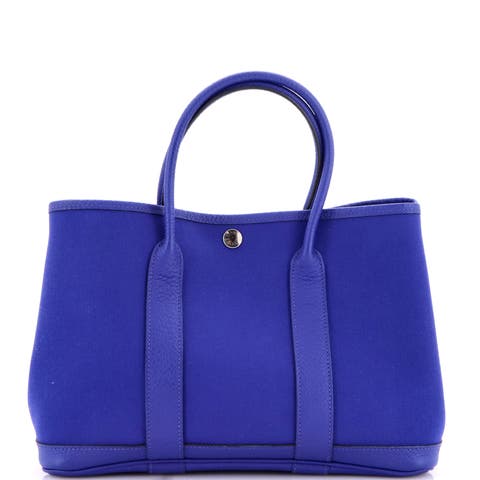 Garden Party Tote Toile and Leather 30