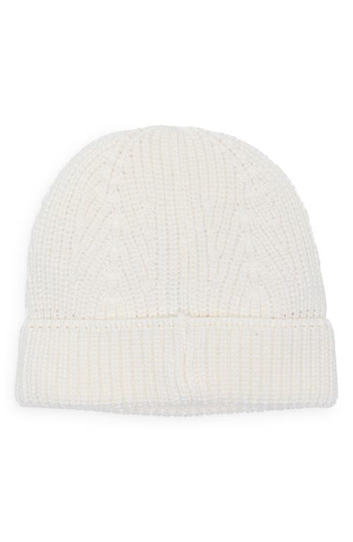 Cole Haan Ribbed Cuffed Beanie In Neutral