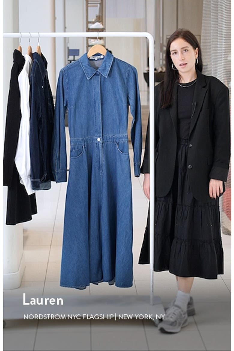 Long Sleeve Maxi Denim Shirtdress video