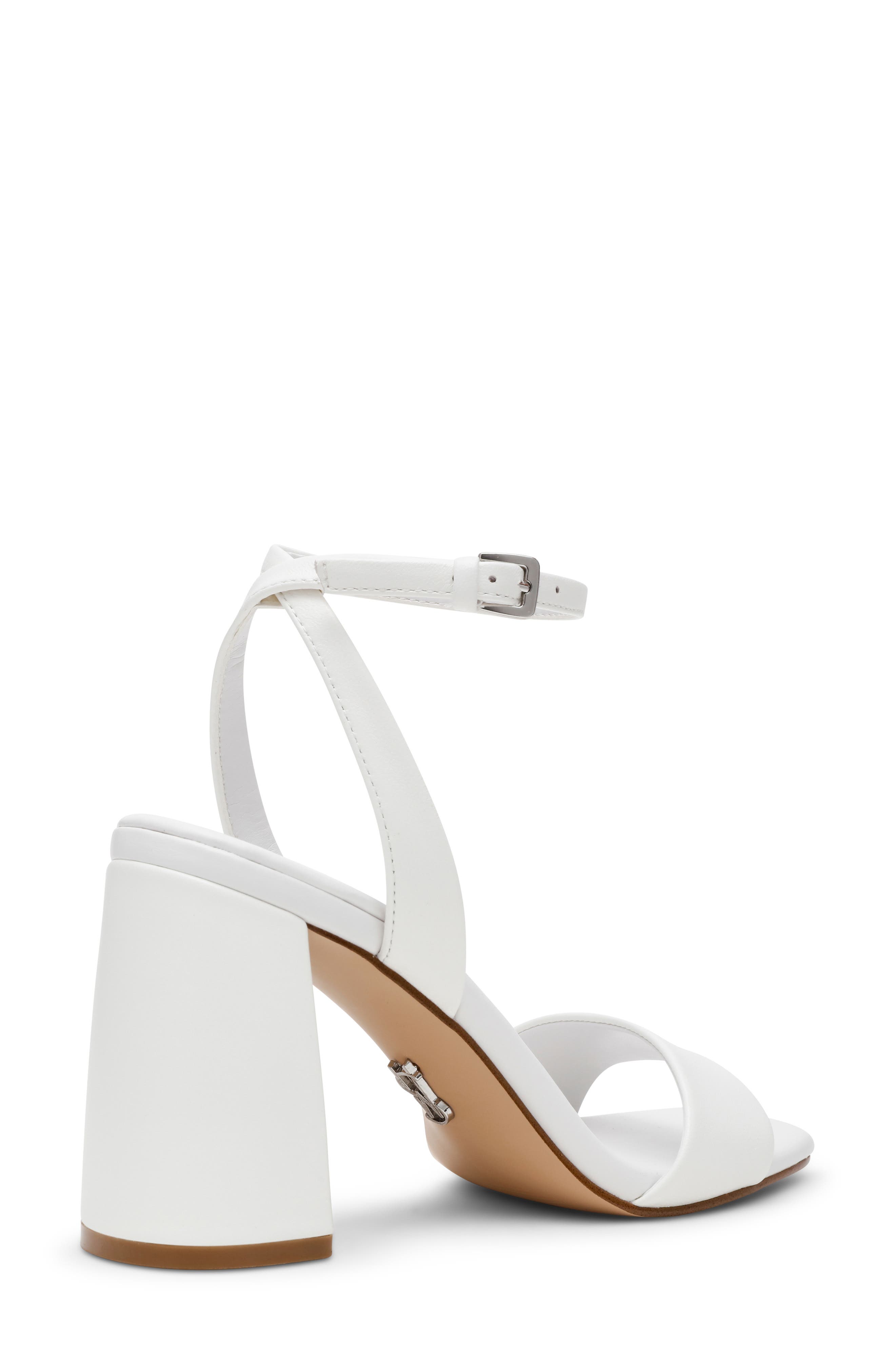 Steve Madden Messa Ankle Strap Sandal, Alternate, color, White Leather
