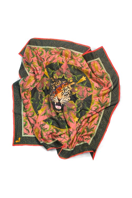 Henelle Women's Pink / Purple Hollywood Vine Silk Scarf In Hollywood & Vine