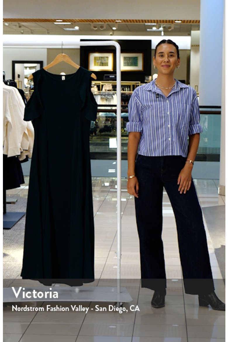 Ruffle Cold Shoulder Maxi Dress video