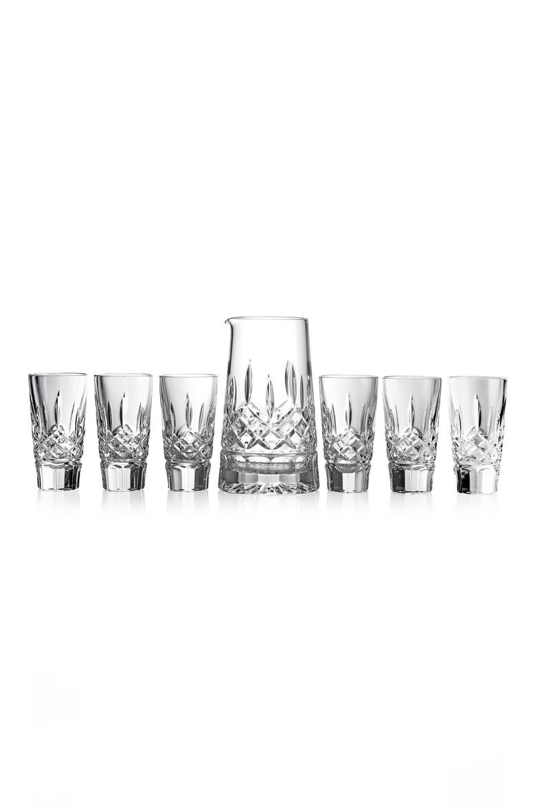 Lismore Pitcher & Shot Glass Set, Main, color, NO COLOR