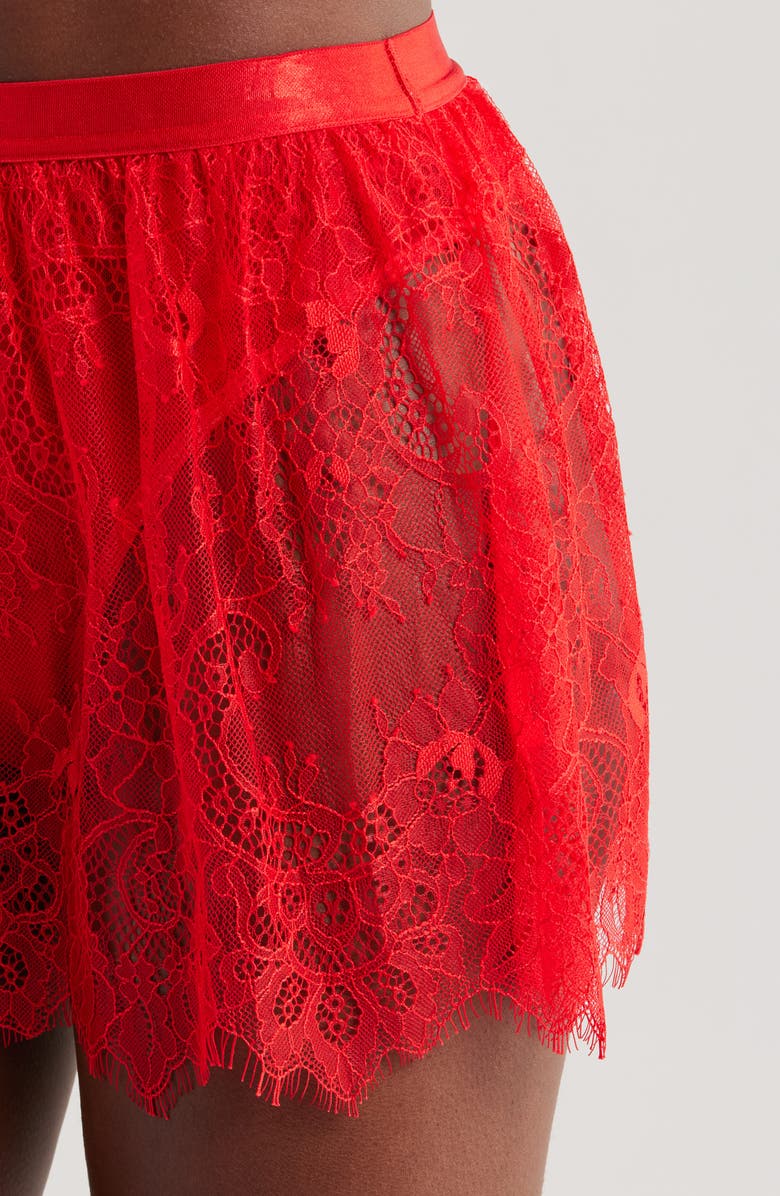 KILO BRAVA Lace Skirted Thong, Alternate, color, Classic Red