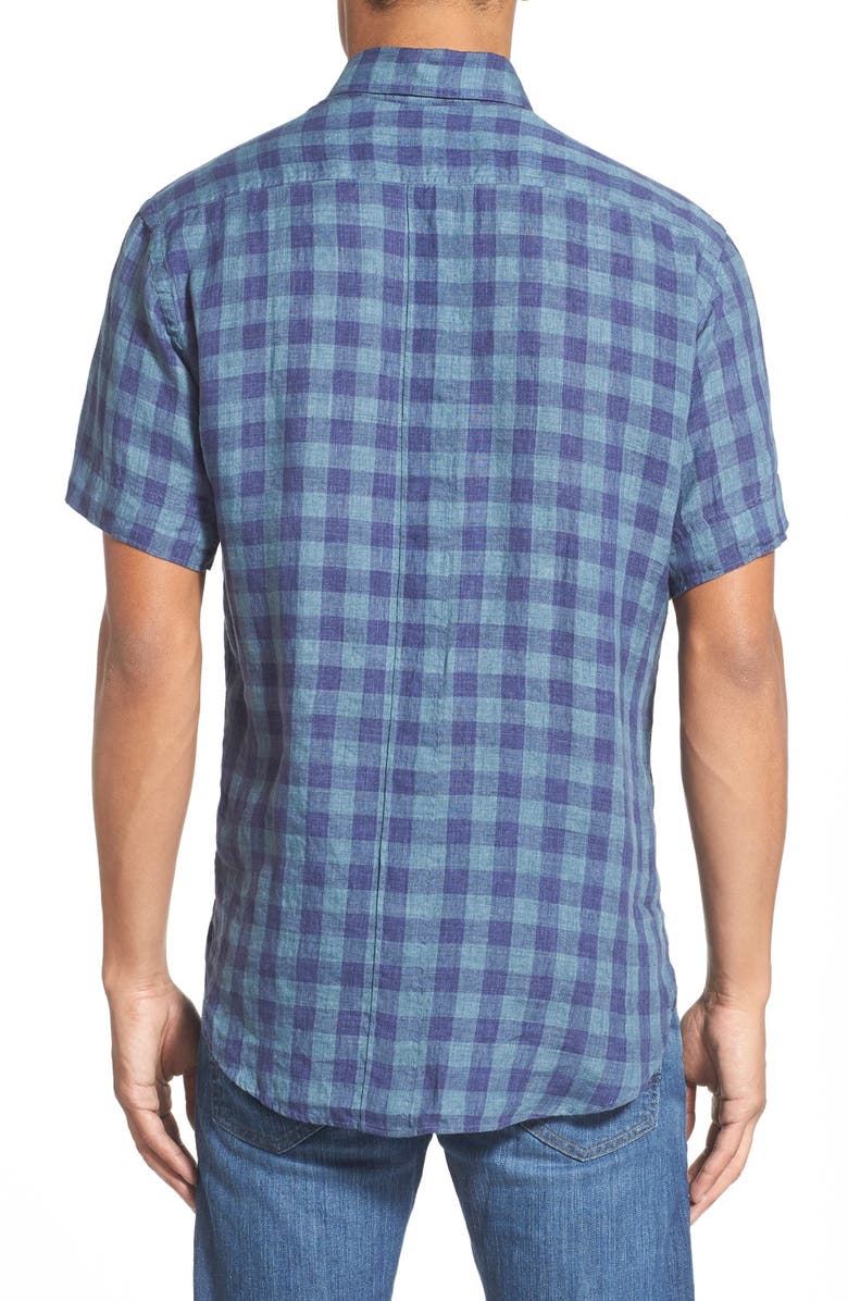 Billy Reid 'Donelson' Short Sleeve Check Sport Shirt, Alternate, color, 