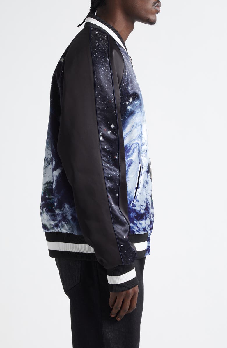 Balmain Earth & Stars Bomber Jacket, Alternate, color, Black Multi